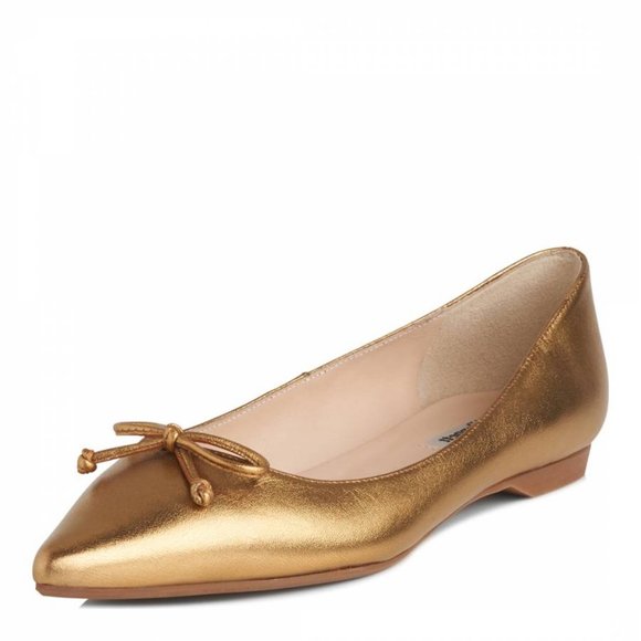 L.K. Bennett Clarisse Ballet Pumps in Bronze Leather - Picture 6 of 6
